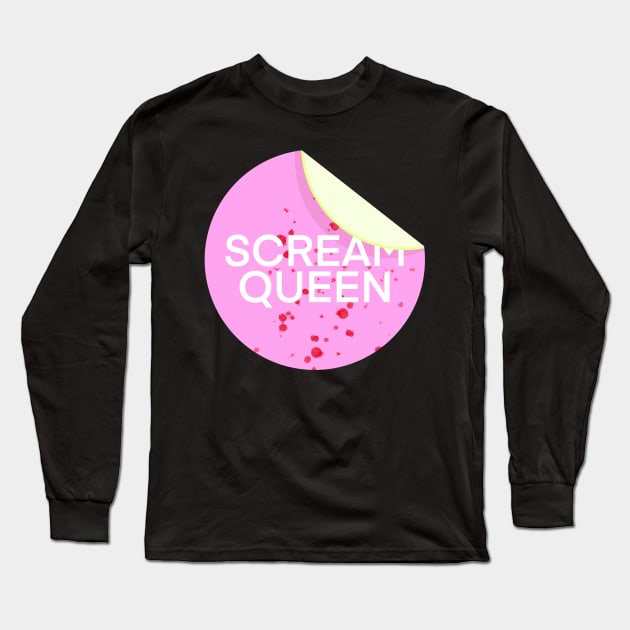 Scream Queen Sticker VHS Long Sleeve T-Shirt by Thrill of the Haunt